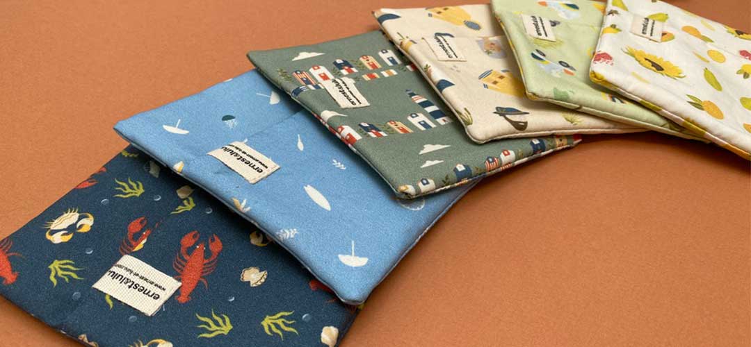 pochette pour mouchoir coton bio France ernest et lulu