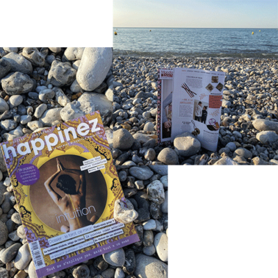 Magazine Happinez - mouchoirs en tissu bio