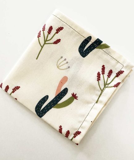 mouchoir en tissu motif cactus