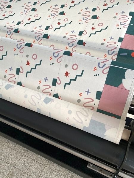 Impression éologique textile française - mise sur rouleau