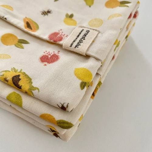 Pochette mouchoir France agrumes tournesols